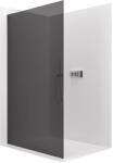 Cerano - Walk-in Crystal bal/jobb zuhanykabin - 8 mm - merevítő nélküli rendszer - króm, grafitüveg - 110x200 cm (CER-8050BD6610)