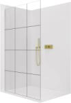 Cerano - Walk-in Crystal bal/jobb zuhanykabin - 8 mm - merevítő nélküli rendszer - arany, ipari üveg - 150x200 cm (CER-8050BD6690)
