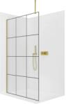 Cerano - Zuhanykabin Onyx Top Round B/J - 8 mm - kerek tartó - arany, ipari üveg - 100x200 cm (CER-8050BD1502)