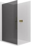 Cerano - Walk-in Crystal bal/jobb zuhanykabin - 8 mm - merevítő nélküli rendszer - arany, grafitüveg - 150x200 cm (CER-8050BD6618)