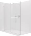 Cerano - Medin bal/jobb beépített zuhanykabin - 8 mm - króm, átlátszó üveg - 150x195 cm - kétrészes tolóajtó (CER-477997)