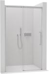 Cerano - Lantono bal/jobb oldali tolóajtó zuhanykabinhoz - 8 mm - Soft-Close - króm, átlátszó üveg - 140x195 cm (CER-432028)