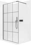 Cerano - Zuhanykabin Onyx Cube bal/jobb - 8 mm - négyzet alakú tartó - matt fekete, ipari üveg - 150x200 cm (CER-8050BD482)
