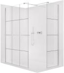 Cerano - Zuhanykabin Onyx TL/P - 8 mm - négyzet alakú tartó + polc/törölközőtartó - króm, ipari üveg - 100x90x200 cm (CER-8050BD4510)