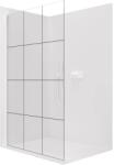 Cerano - Walk-in Crystal bal/jobb zuhanykabin - 8 mm - merevítő nélküli rendszer - matt fehér, ipari üveg - 120x200 cm (CER-8050BD6680)