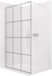 Cerano - Zuhanykabin Onyx kerek bal/jobb - 8 mm - kerek tartó - króm, ipari üveg - 110x200 cm (CER-8050BD225)