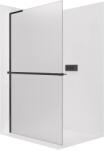 Cerano - Zuhanykabin Onyx L-bal oldali merevítő - 8 mm + polc/törölközőtartó - matt fekete, matt üveg - 140x200 cm (CER-8050BD820)