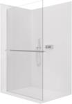 Cerano - Walk-in kristály zuhanyfal bal/jobb - 8 mm + polc/törölközőtartó - merevítő nélküli rendszer - króm, átlátszó üveg - 150x200 cm (CER-8050BD6929)