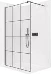 Cerano - Zuhanykabin Onyx kerek bal/jobb - 8 mm - kerek tartó - matt fekete, ipari üveg - 160x200 cm (CER-482884)