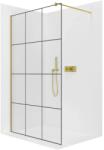 Cerano - Zuhanykabin Onyx kerek bal/jobb - 8 mm - kerek tartó - arany, ipari üveg - 140x200 cm (CER-8050BD234)