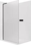 Cerano - Zuhanykabin Onyx L-bal oldali merevítővel - 8 mm - matt fekete, matt üveg - 50x200 cm (CER-8050BD763)