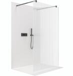 Cerano - Zuhanykabin Onyx Duo bal/jobb - 8 mm - kerek tartó - matt fekete, rovátkolt üveg - 150x200 cm (CER-8050BD2246)