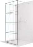 Cerano - Zuhanykabin Onyx Corner Cube bal/jobb - 8 mm - négyzet alakú tartó - króm, ipari üveg - 140x120x200 cm (CER-8050BD714174)