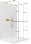Cerano - Zuhanykabin Onyx Duo bal/jobb - 8 mm - kerek tartó - arany, ipari üveg - 130x200 cm (CER-8050BD2177)
