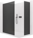 Cerano - Walk-in Crystal TL/P zuhanyfal - 8 mm - merevítő nélküli rendszer - matt fekete, grafitüveg - 150x70x200 cm (CER-8050BD4880)