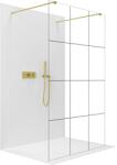 Cerano - Zuhanykabin Onyx Duo bal/jobb - 8 mm - négyzet alakú tartó - arany, ipari üveg - 160x200 cm (CER-8050BD1844)