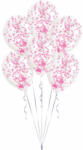 Amscan Rózsaszín Pink konfettivel töltött léggömb, lufi 6 db-os 11 inch (27, 5 cm) DPA9903279 (DPA9903279)