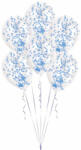 Amscan Kék Blue konfettivel töltött léggömb, lufi 6 db-os 11 inch (27, 5 cm) DPA9903278 (DPA9903278)