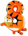 Hopki Fólia Lufi Szám 8 Születésnap Névnap Tigris Állatok TKSG16108