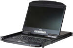 ATEN Switch KVM CL3108NX-ATA-AG 8-Port Short Depth PS/2-USB VGA Single Rail WideScreen LCD KVM Switch 18 5 (CL3108NX-ATA-AG) - pcone