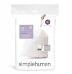simplehuman Szemeteszsák extra erős fehér 20 db K méret 30-45L Simplehuman (CW0171)