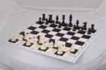 Sunrise Chess & Games Sakk készlet műanyag figurák (király 96 mm) összecsukható sakktábla 57 mm