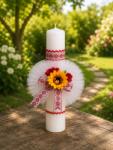Ie Traditionala Lumanare de botez traditionala cu floarea-soarelui 11