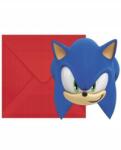Procos Invitații cu plicuri - Sonic 6 buc