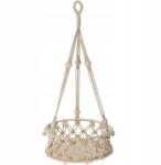 Home Styling Collection Függő virágágyás Makramé zsinórral 60cm dekoratív boho stílus divatos virágágyás (HZ1953700)