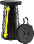 HomeLife Scaun telescopic pliabil - negru SMARTY