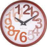 NeXtime Ceas de perete Big Number 30 cm, portocaliu (3339OR)