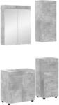 vidaXL Set de mobilier pentru baie TULUM 4 pcs Gri din beton GartenMobel Dekor (3398047)