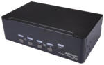 StarTech . com SV431DPDDUA2, 3840 x 2160 pixelek, 4K Ultra HD, Keretállvány, 18 W, 2U, Fekete (SV431DPDDUA2)