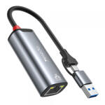 Yesido Placa Retea Yesido HB26, RJ45, USB / USB-C, Gri - koubsolutions