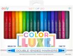 OOLY Carioci 2 in 1 cu pensula si varf fin, Color Luxe-set de 20 (130-120)