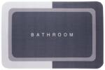 Bathroom Solutions Csúszásgátló Szőnyegek, Fürdőszobai Megoldások, 59x39 cm, Poliészterből Készült, Gumi Aljú, 30°C-on Mosható, Lábvédelem Hideg Felületek Ellen, Szürke (569965)