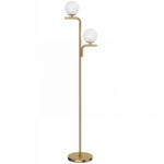HomCom Lampadar pe Picior pentru Living cu Două Capete, Lampă cu 3 Temperaturi de Lumină, Abajur din Sticlă, Auriu | Aosom Romania (B31-654V90GD)
