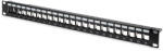 ASSMANN DN-91411 19" 1U 24port moduláris fekete üres patch panel (DN-91411) - digital24
