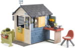 Smoby Căsuță stație meteorologică cu scăunel pe podea 4 Seasons Playhouse Smoby cu carillon, anemometru și termometru cu filtru UV, de la 24 luni (SM810311-T) Casuta pentru copii