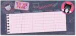  Think Pink, cicás órarend, 23x11cm, kétoldalas, Ars Una - pepita - 95 Ft
