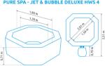 G21 Marimex Pure Spa felfújható pezsgőfürdő - Jet & Bubble Deluxe HWS 4 (63810624)