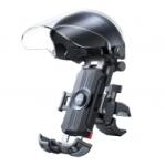 JOYROOM JR-ZS526 mobiltelefon tartó árnyékolóval, motorhoz és kerékpárhoz, fekete (4.7-7inch)