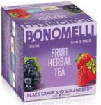Bonomelli Ceai de fructe cu struguri negri și căpșuni, 12 pliculețe, Bonomelli