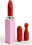 Xocoon Vibrator Lipstick Sealed With A Kiss, 3 Capete Interschimbabile, Silicon, USB, Rosu Vibrator