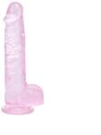 RealRock Dildo Realist Crystal Clear, TPE, Roz, 14.5 cm Dildo