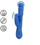 Loveline Vibrator Wiggle Rabbit 13 Moduri Stimulatoare, Silicon, USB, Albastru, 24.4 cm Vibrator