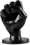 All Black Dildo Anal Fist, PVC, Negru, 14 cm