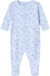 NAME IT Salopeta bebe cu mânecă lungă, fete cu fustă, bleu cu flori, 50/98 violet/ albastru halogen (13E01B)
