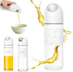  Adagoló palack olajhoz, ecethez, 510 ml, fehér - cseppmentes kiöntő olajhoz, szószokhoz (v07505_B)