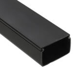  Fekete kábelcsatorna, 40x25 mm, műanyag, pattintható fedéllel - 2 m (K.4025C)
